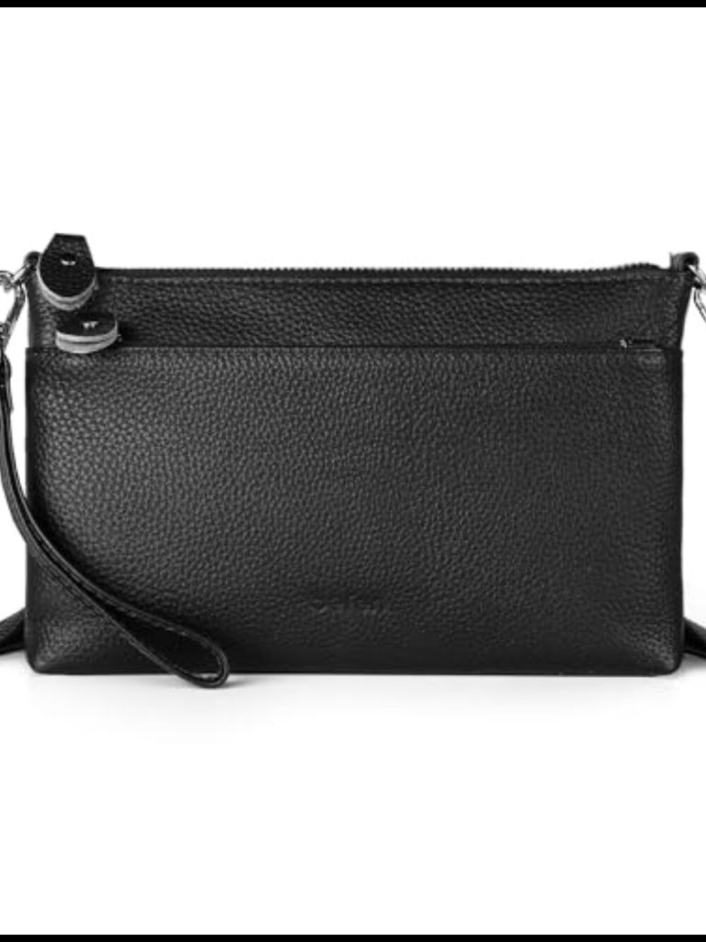 Genuine Leather Wristlet Clutch Crossbody Wallet RFID Blocking